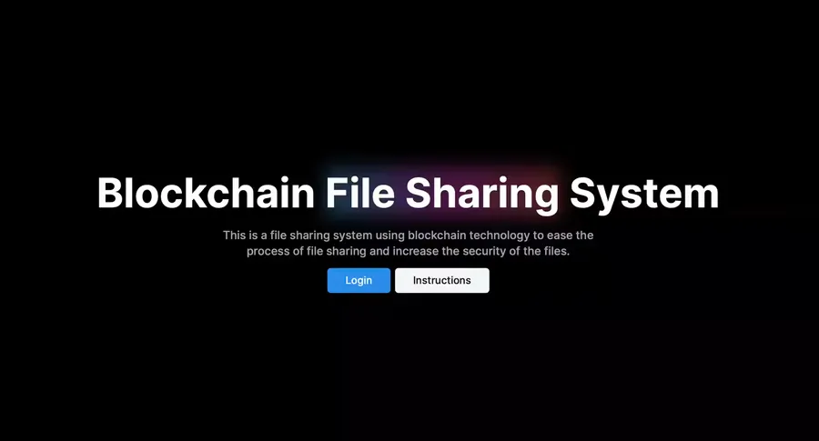 Screenshot of Blockchain-based File Sharing System