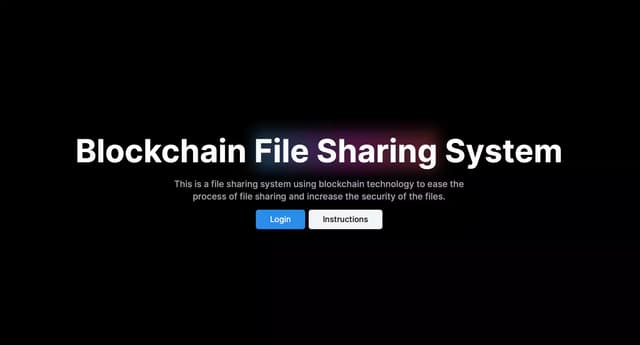 Screenshot of Blockchain-based File Sharing System